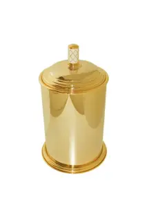 Boheme Murano Ведро с крышкой напольное, 5 литров, цвет: gold/white 10907-W-G