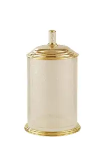 Boheme Murano Ведро с крышкой напольное, 5 литров, цвет: gold/white 10914-W-G