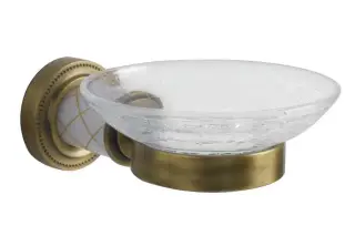 Boheme Murano Мыльница со стеклянной чашей, подвесная, цвет: bronze 10903-W-BR