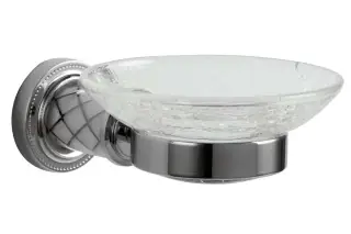 Boheme Murano Мыльница со стеклянной чашей, подвесная, цвет: chrome 10903-W-CR