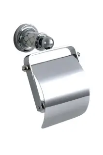 Boheme Murano Держатель туалетной бумаги с крышкой, подвесной, цвет: chrome/white 10901-W-CR