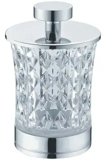 Boheme Стакан для хранения 8x8 см, стеклянная колба, цвет: chrome 10216