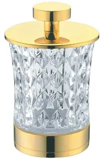 Boheme Стакан для хранения 8x8 см, стеклянная колба, цвет: gold 10215