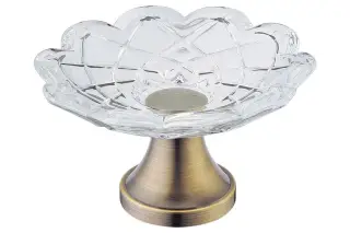 Boheme Мыльница со стеклянной чашей, настольная, цвет: bronze 10201