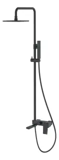 Boheme Q Душевая стойка: смеситель, ручной душ, излив, шланг, верхний душ 20 см, цвет: black 148-BB.2
