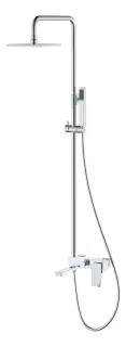 Boheme Q Душевая стойка: смеситель, ручной душ, излив, шланг, верхний душ 20 см, цвет: chrome 148-CRCR.2