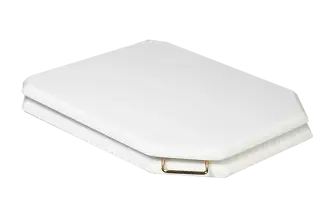 Boheme Vogue Крышка-сиденье для унитаза, с микролифтом, массив дерева, фурнитура bronze, цвет: white 947-BR