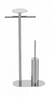Boheme Venturo Стойка напольная - ершик, держатель бумаги, полочка, цвет: chrome 10953-CR