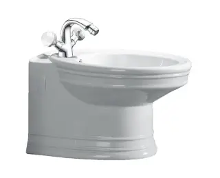 Boheme Puro Биде подвесное, 53,3х37,5х33,7h см, 1 отв. под смеситель, перелив хром, цвет: matt white 955