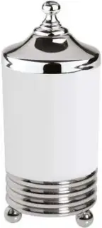 Boheme Hermitage Стакан для хранения 8x8 см, керамическая колба, цвет: chrome/white 10394