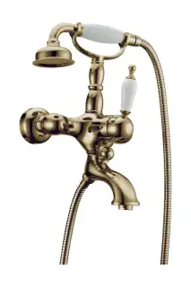 Boheme Medici Ripresa Смеситель для ванны с душевым набором, излив 19,5 см, цвет: bronze 303