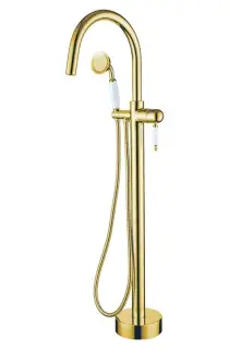 Boheme Imperiale Смеситель напольный с душевым набором - ручной душ, шланг, держатель, цвет: gold 289