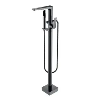 Boheme Venturo Смеситель напольный с душевым набором - ручной душ, шланг, цвет: shine gun metall 379-SGM