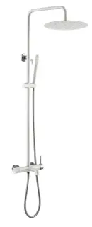 Boheme Uno Душевая стойка: смеситель, ручной душ, верхний душ 30 см, цвет: white/chrome 468-WCR