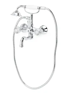 Boheme Flora Смеситель для ванны с душевым комплектом: ручной душ, шланг, излив 21,5 см, цвет:chrome 273-FL