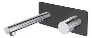 Boheme Stick Смеситель для раковины встраиваемый, излив, с внутренней частью, цвет: black/chrome 125-BCR