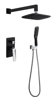 Boheme Venturo Душевой комплект встраиваемый - смеситель, верхний, ручн. душ, 3 потреб., цвет: black 374-B