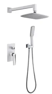 Boheme Venturo Душевой комплект встраиваемый - смеситель, верхний, ручной душ, шланг, цвет: white 374-W