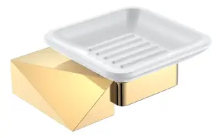 Boheme New Venturo Мыльница с керамической чашей, подвесная, цвет: gold 10313-G