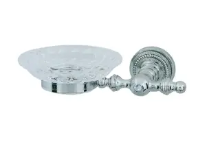 Boheme Brillante Мыльница со стеклянной чашей, подвесная, цвет: chrome 10432