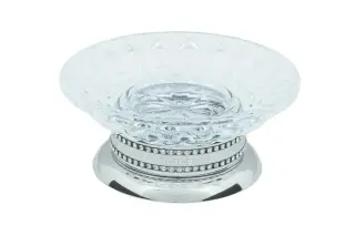Boheme Brillante Мыльница со стеклянной чашей, настольная, цвет: chrome 10440