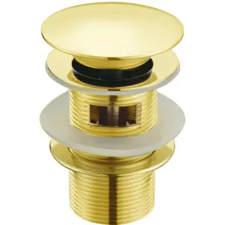 Boheme Донный клапан для раковины, автомат Click-Clack, с переливом, цвет: gold 611/2