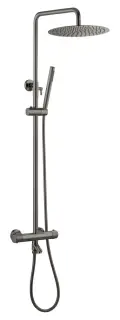 Boheme Uno Душевая стойка: термостат, ручной душ, шланг, верхний душ 30 см, цвет: gun metall 468-T-GM