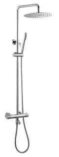 Boheme Uno Душевая стойка: термостат, ручной душ, шланг, верхний душ 30 см, цвет: chrome 468-T-CR