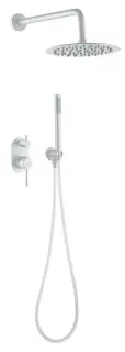 Boheme Uno Душевой комплект встраиваемый - смеситель, верхний, ручной душ, шланг, цвет: matt white 464-MW