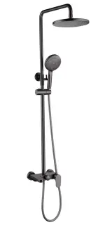 Boheme Spectre Душевая стойка: смеситель, ручной душ 5 видов струи, верхний душ, цвет: gun metall 458-Gm