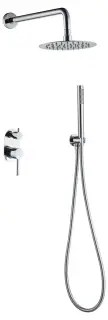 Boheme Uno Душевой комплект встраиваемый - смеситель, верхний, ручной душ, шланг, цвет: chrome 464-CR