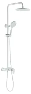 Boheme Spectre Душевая стойка: смеситель, ручной душ 5 видов струи, верхний душ, цвет: matt white 458-MW