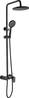 Boheme Spectre Душевая стойка: смеситель, ручной душ 5 видов струи, верхний душ 25 см, цвет: black 458-B