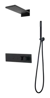 Boheme Fusion Душевой комплект встраиваемый - термостат, верхний, ручной душ, 3 потреб., цвет: black 131-B