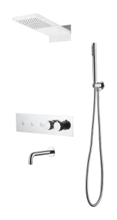 Boheme Fusion Душевой комплект встраиваемый - термостат, верхний, ручн. душ, 3 потреб., цвет: chrome 131-2-CR