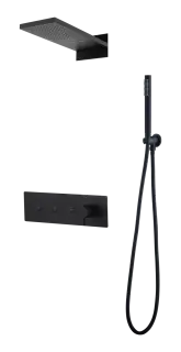 Boheme Fusion Душевой комплект встраиваемый - смеситель, верхний, ручной душ, без излив, цвет: black 130-B