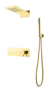 Boheme Fusion Душевой комплект встраиваемый - смеситель, верхний, ручной душ, без излива, цвет: gold 130-G