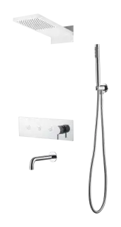 Boheme Fusion Душевой комплект встраиваемый - смеситель, верхний, ручной душ, излив, цвет: chrome 130-2-CR