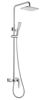 Boheme Venturo Душевая стойка: смеситель, излив, ручной душ, шланг, верхний душ 25 см, цвет: chrome 378