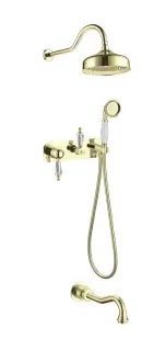 Boheme Imperiale Ripresa Душевой комплект встраиваемый - смеситель, душ, 3 потребителя, цвет: gold 328
