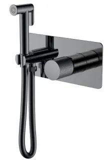 Boheme Stick Touch Гигиенический душ со смесителем и встраиваемой частью, цвет: shine gun metall 127-SGM.2