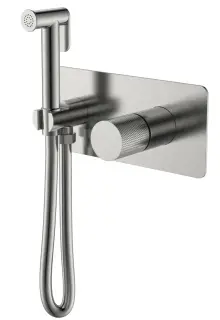 Boheme Stick Touch Гигиенический душ со смесителем и встраиваемой частью, цвет: nickel brush 127-NB.2