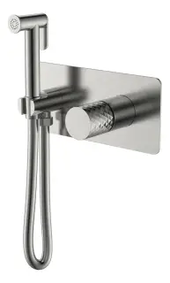 Boheme Stick Diamond Гигиенический душ со смесителем и встраиваемой частью, цвет: nickel brush 127-NB