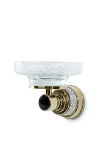 Boheme Aura Мыльница со стеклянной чашей, подвесная, цвет: gold 10243-G