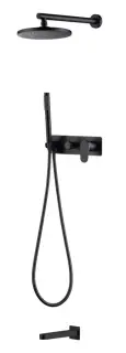 Boheme Spectre Душевой комплект встраиваемый - смеситель, верхний, ручной душ, шланг, цвет: black 454-2-B
