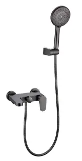 Boheme Spectre Смеситель для ванны с душевым комплектом: ручной душ, излив 19 см, цвет: gun metall 453-Gm