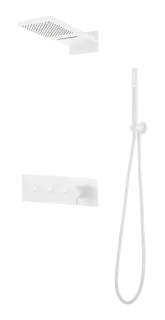 Boheme Fusion Душевой комплект встраиваемый - смеситель, верхний, ручной душ, цвет: matt white 130-MW