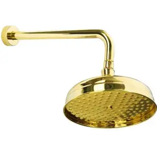 Boheme Imperiale Верхний душ 20,8 см, 1 вид струи, кронштейн настенный 38 см, цвет: gold 411