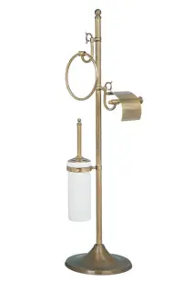 Boheme Medici Стойка напольная - ершик, держатель бумаги с крышкой, полотенцедержатель, цвет: bronze 10631