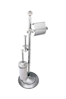 Boheme Hermitage Стойка напольная - ершик, держатель бумаги с крышкой, цвет: chrome 10398